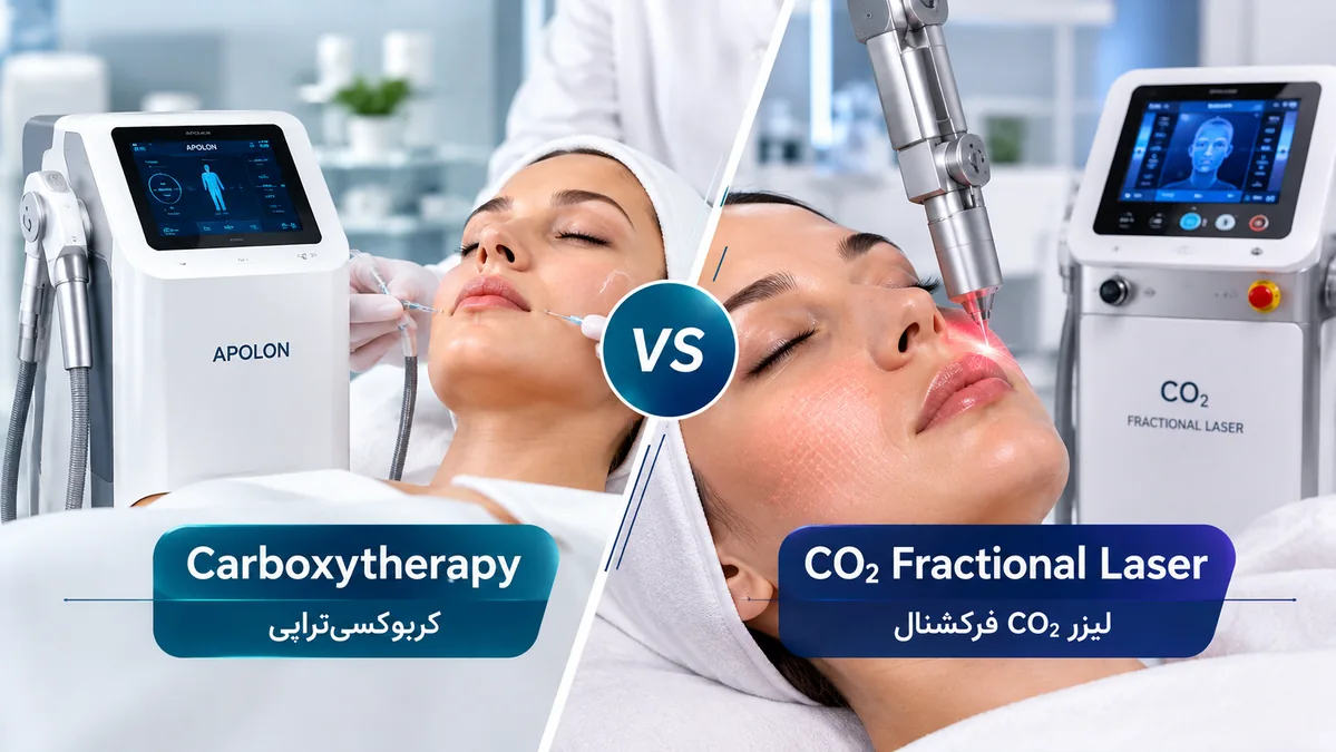 مقایسه کربوکسی‌تراپی و لیزر CO₂ فرکشنال